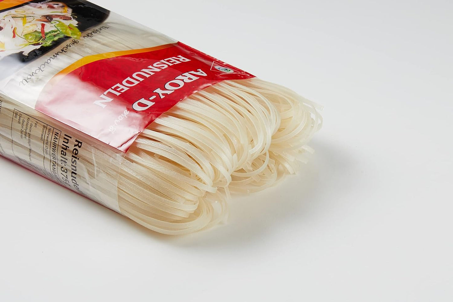 Fideos de arroz Aroy-D sin gluten paquetes de 3 mm (1 paquete x 375 g)