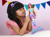 Barbie Dreamtopia Magic Light Sirena Muñeca con Pelo Rubio, Muñeca Barbie con Cola de Sirena, Adecuada como Regalo para Niños a Partir de 3 Años, HDJ36