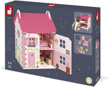 Janod - Casa de Muñecas Mademoiselle de Madera, 3 Pisos y 11 Accesorios, Réplica de Juguete, Desarrolla la Imaginación, A partir de 3 años, J06581, Rosa Naty Shop Casas de Muñecas