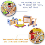 Hape E3459 - Habitación infantil, casitas de muñecas pequeñas Naty Shop