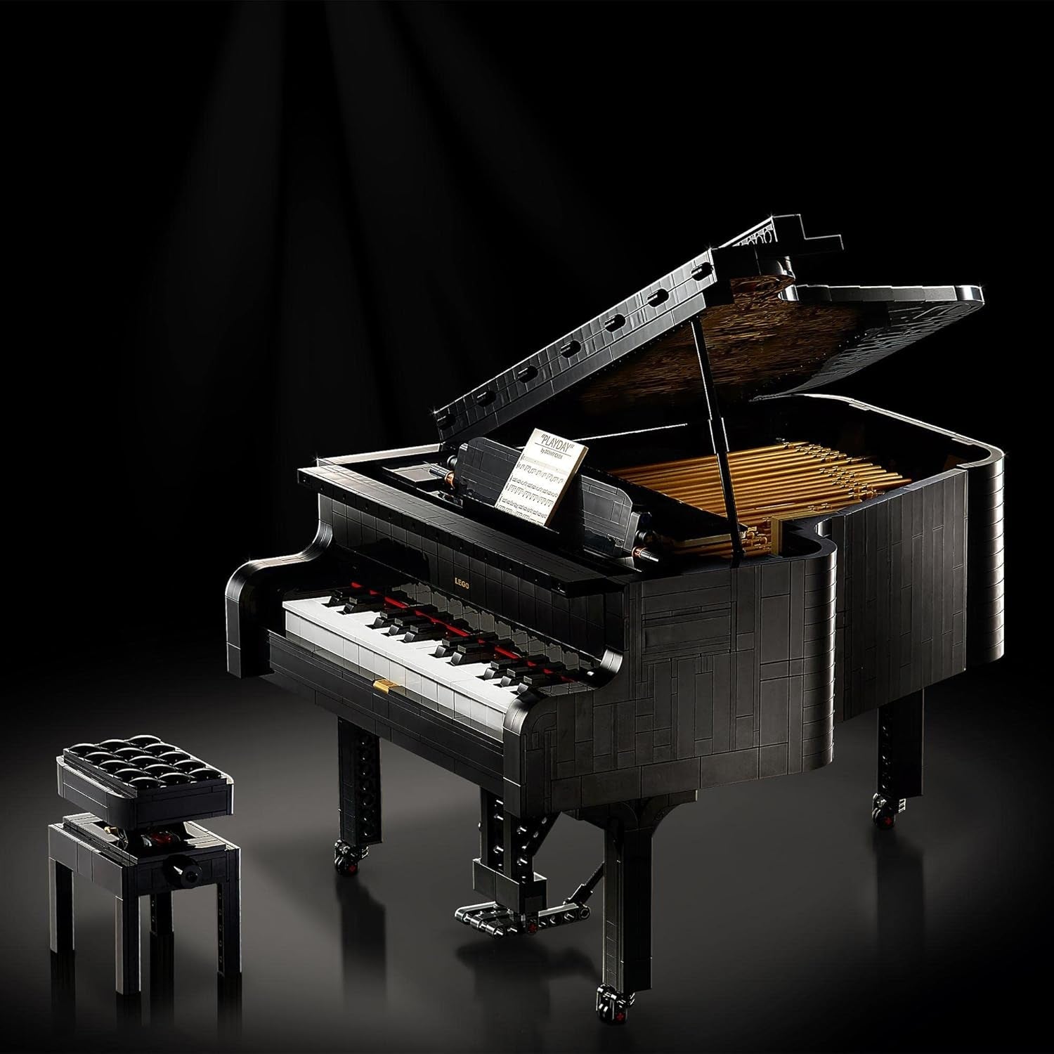 Piano de cola de concierto LEGO Ideas (21323); Conjunto de construcción; Tu propio piano de concierto; Gran proyecto de modelado para pianistas, músicos, amantes de la música o aficionados con talento (3662 piezas) Juegos de construcción Besuche den LEGO-Store