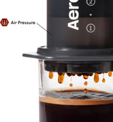 AeroPress Original Cafetera y Espresso, Cafetera Portátil Nivel Barista con Cámara, Émbolo y Filtros, Cafetera Rápida y Espresso
