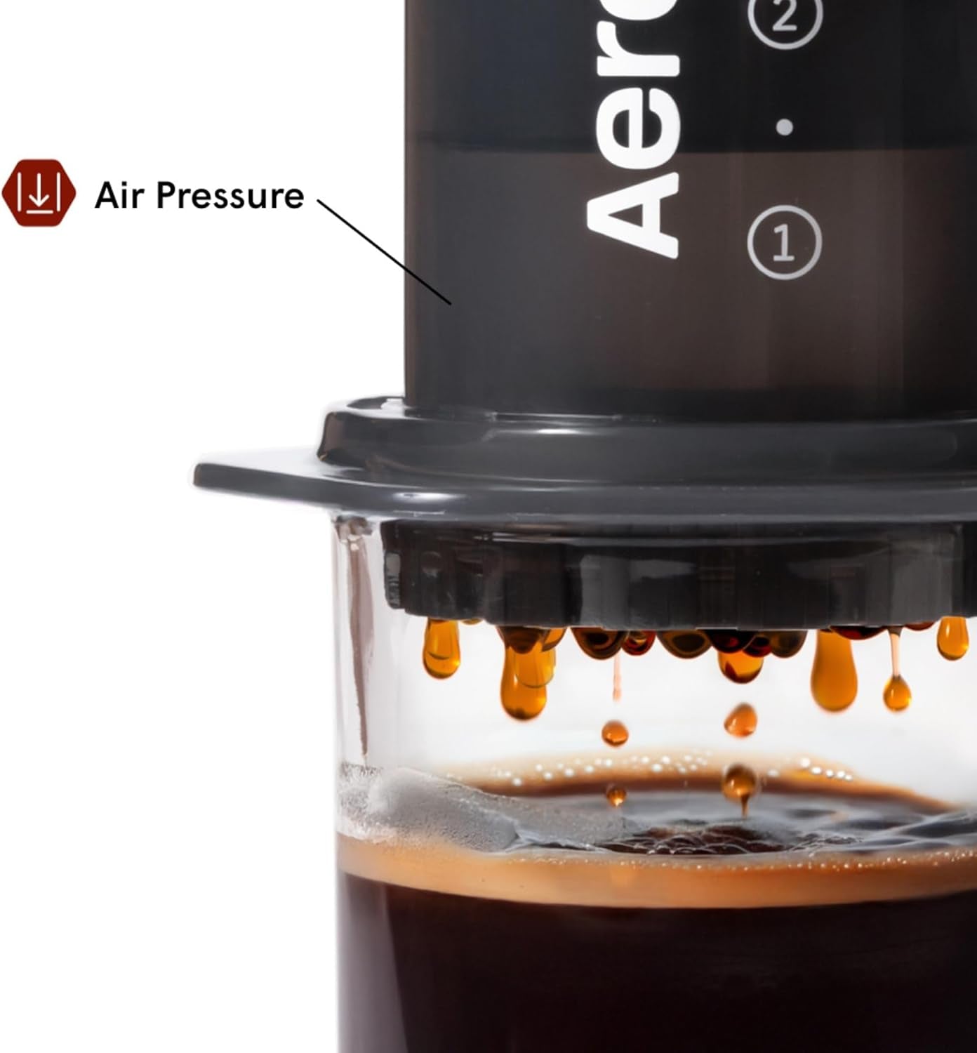 AeroPress Original Cafetera y Espresso, Cafetera Portátil Nivel Barista con Cámara, Émbolo y Filtros, Cafetera Rápida y Espresso