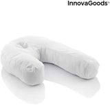 Innovagoods Almohada Ergonómica En Forma De U Para Dormir De Lado, Ideal Para El Embarazo, Favorece La Respiración Tranquila, Reduce Los Ronquidos, Algodón Y Poliéster, Blanco, 39 X 57 X 14 Cm Almohadas Ortopédicas Cervicales Naty Shop
