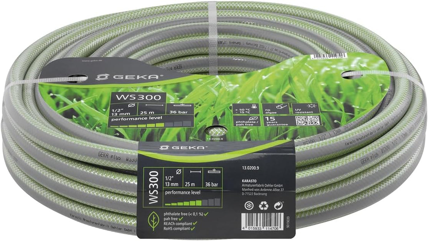 además de manguera de agua WS400 (longitud aprox. 25 metros, construcción de manguera de 5 capas, materiales de alta calidad, resistente a la presión y dimensionalmente estable) 13.0210.9