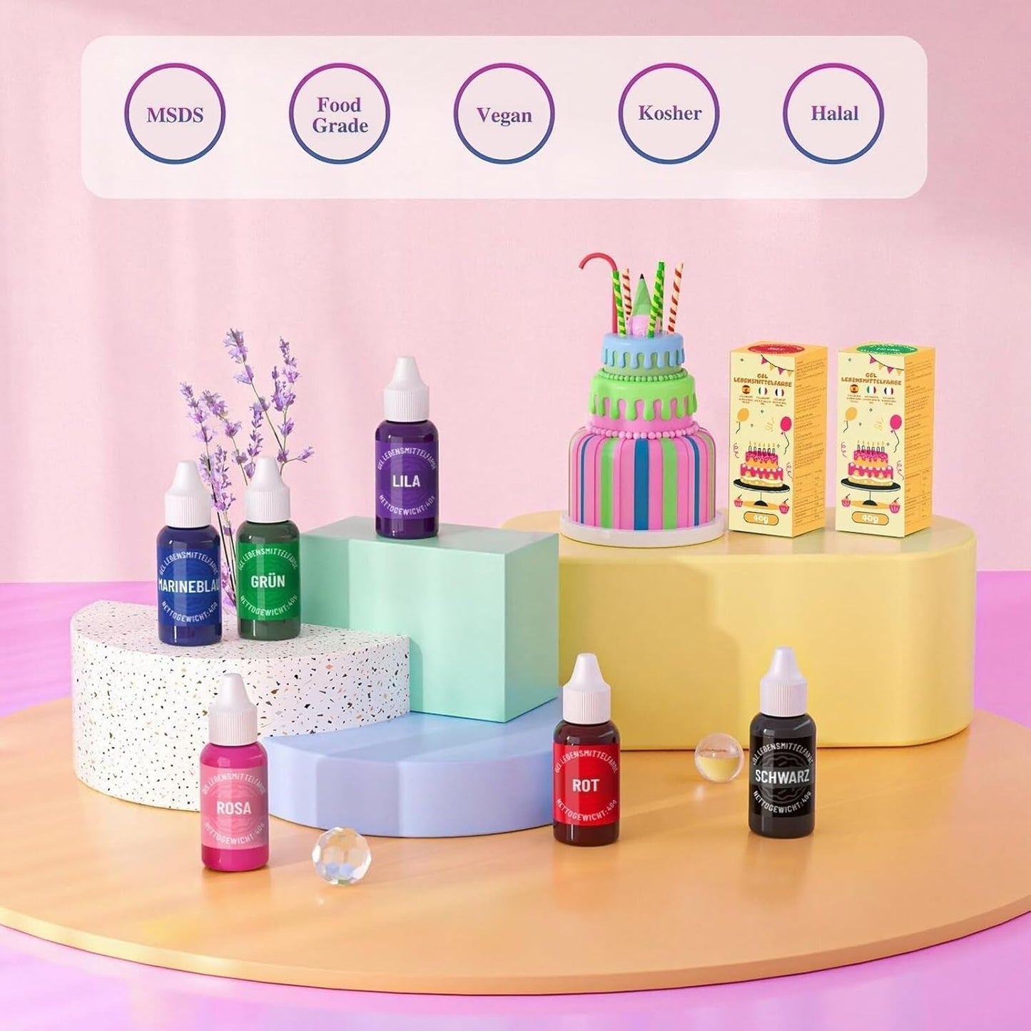 Colorante alimentario en gel negro - 40 g de colorante alimentario a base de gel, colorante alimentario sin azúcar, altamente concentrado, para hornear pasteles, macarrones, glaseado, fondant, galletas, donuts