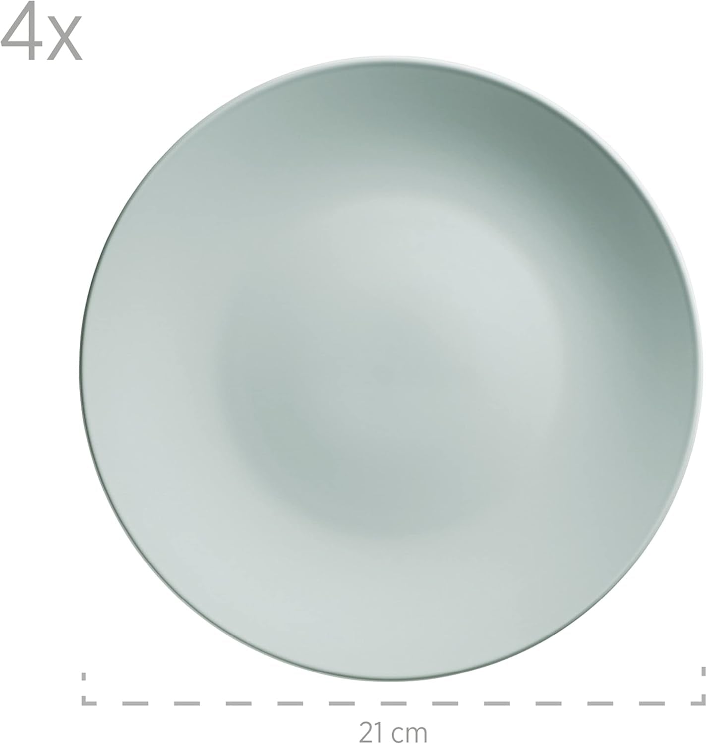 MÄSER Pastel Selection, Modernes Geschirr Set para 4 personas, 16-teiliges Kombiservice aus Keramik, Steinzeug, Türkis-Grün