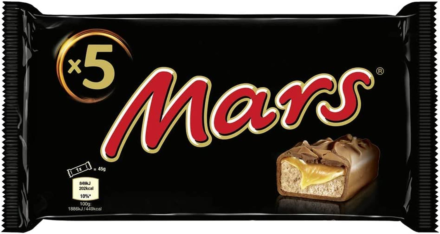 Barra de chocolate Caramelo Chocolate 1 paquete 5 barras (1 x 225 g) (Paquete de 4)