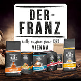 Café Der-Franz Melange, concentración 3/5, 100% Arábica, granos de café enteros, 4 x 1000 g