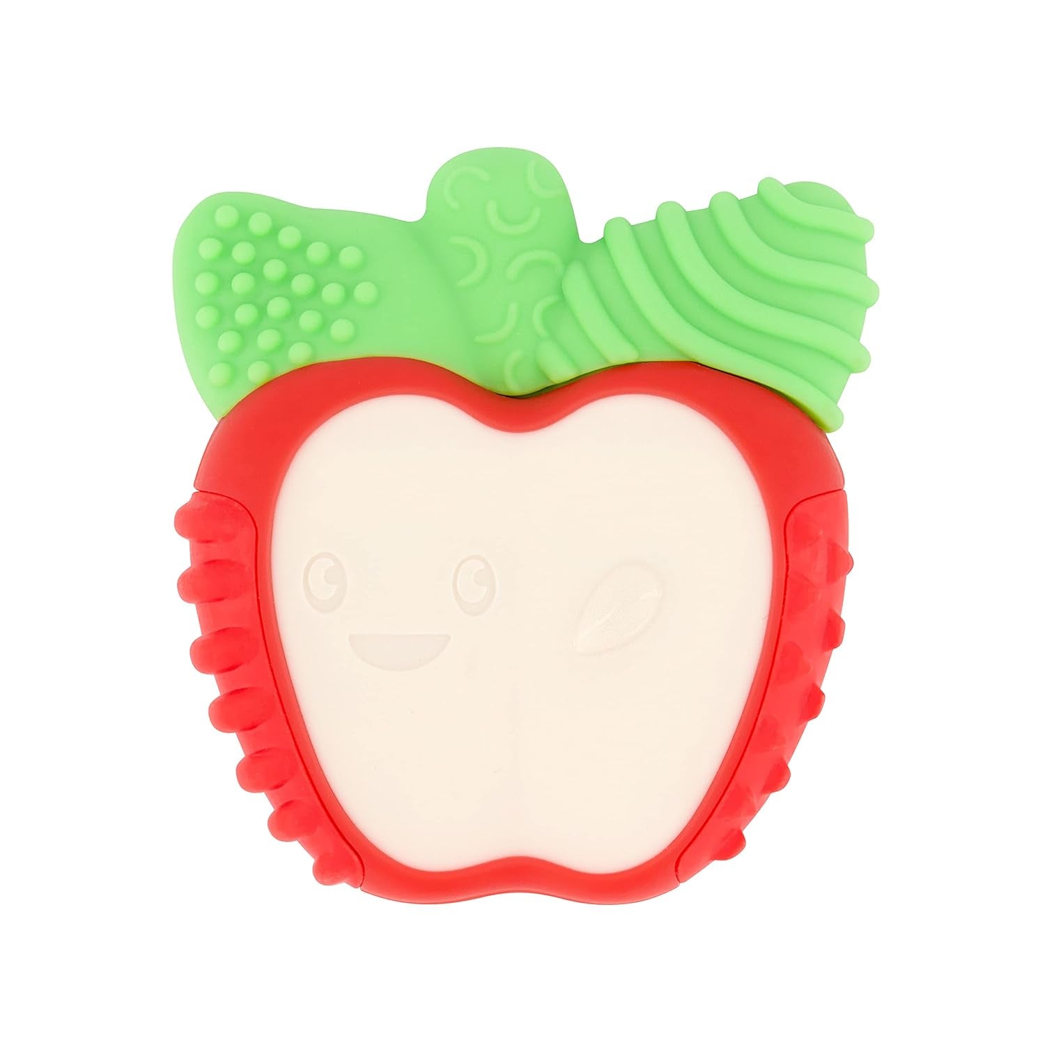 Infantino Lil' Nibbles, Mordedor de silicona texturizada, juguete mordedor para bebé sin BPA, suave, fácil de sostener, estimulación sensorial para bebés, brócoli