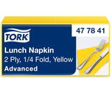 Tork 477840 Servilletas de almuerzo color lima / Servilletas de 2 capas para comidas pequeñas o refrigerios / Calidad avanzada / Servilletas de papel 10 x 200 (2000) / 32,6 x 33 cm (largo x ancho) / Pliegue 1/4