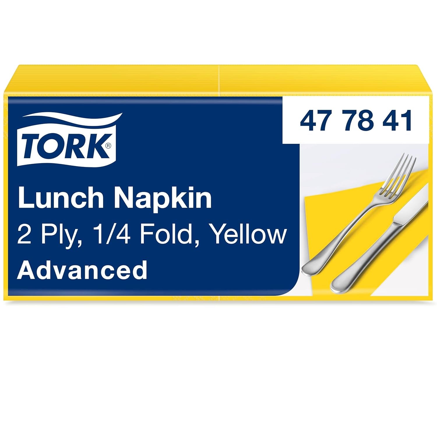 Tork 477840 Servilletas de almuerzo color lima / Servilletas de 2 capas para comidas pequeñas o refrigerios / Calidad avanzada / Servilletas de papel 10 x 200 (2000) / 32,6 x 33 cm (largo x ancho) / Pliegue 1/4