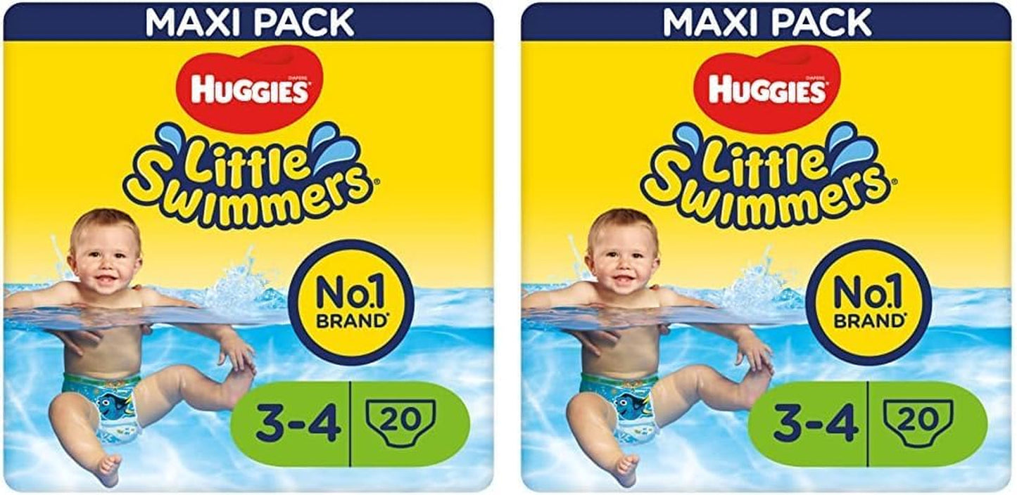 Pañales de natación Huggies Little Swimmers, talla 3-4 (7-15 kg), 1 paquete de 20