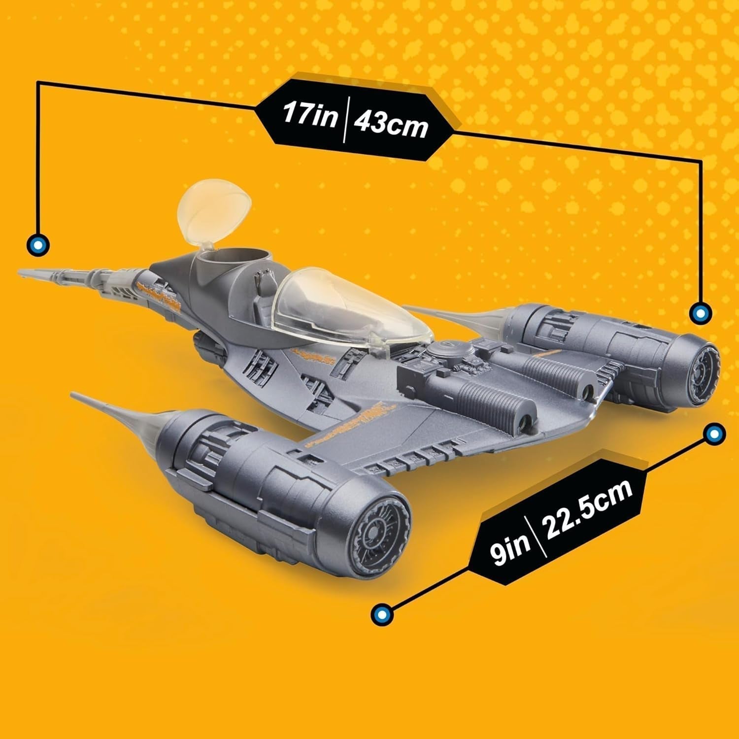 Star Wars Epic Hero Series N-1 Starfighter of the Mandalorian, figuras de acción grandes y accesorios emocionantes para maniobras emocionantes, figuras de acción de regalo emocionantes Naty Shop
