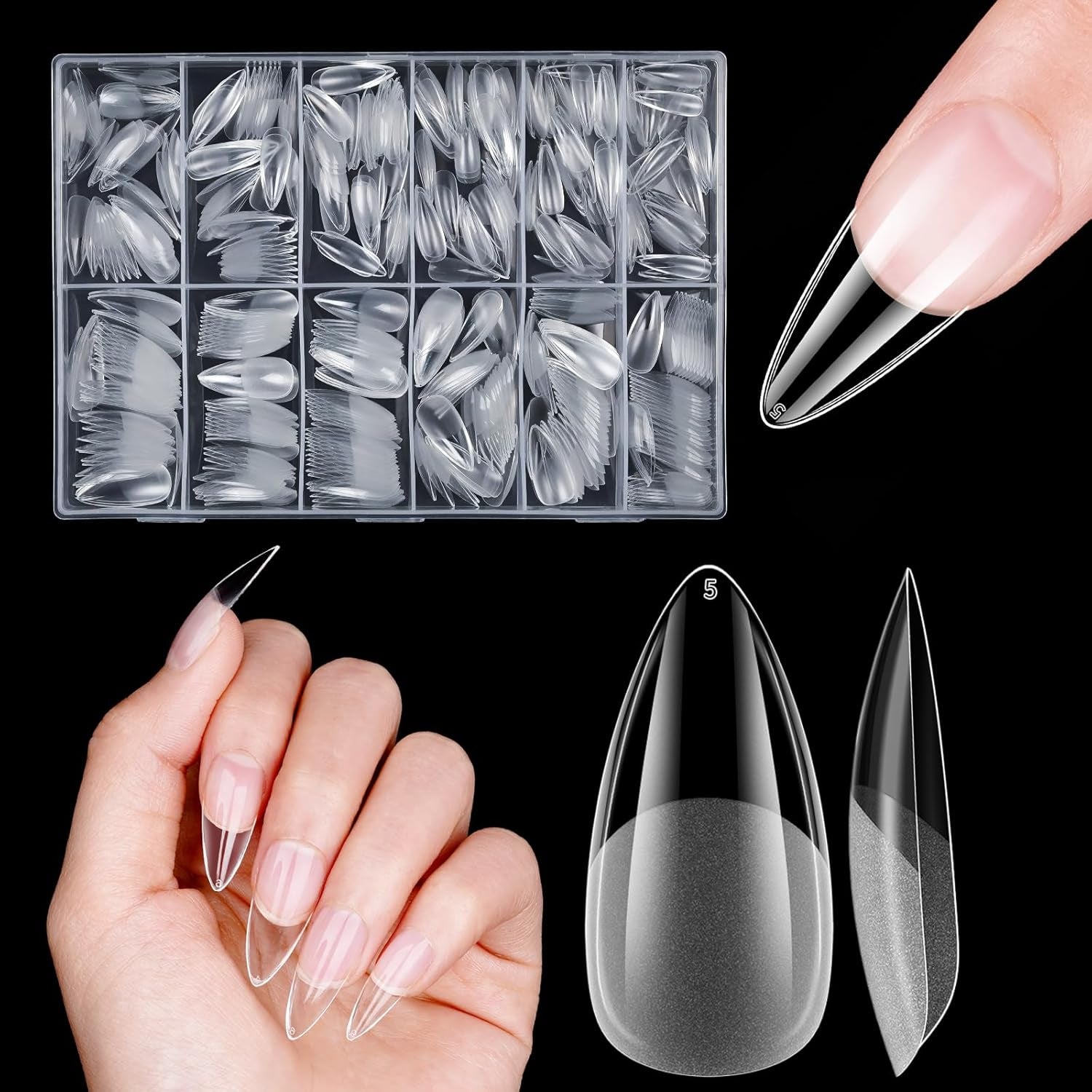 Uñas Artificiales Cortas 500 Piezas Puntas De Uñas De Gel Suave De Cobertura Completa Para Uñas De Gel 12 Tamaños Puntas De Uñas Prepulidas Para Uñas De Gel Uñas Artificiales Cortas Extensiones De Uñas De Ataúd Con Caja