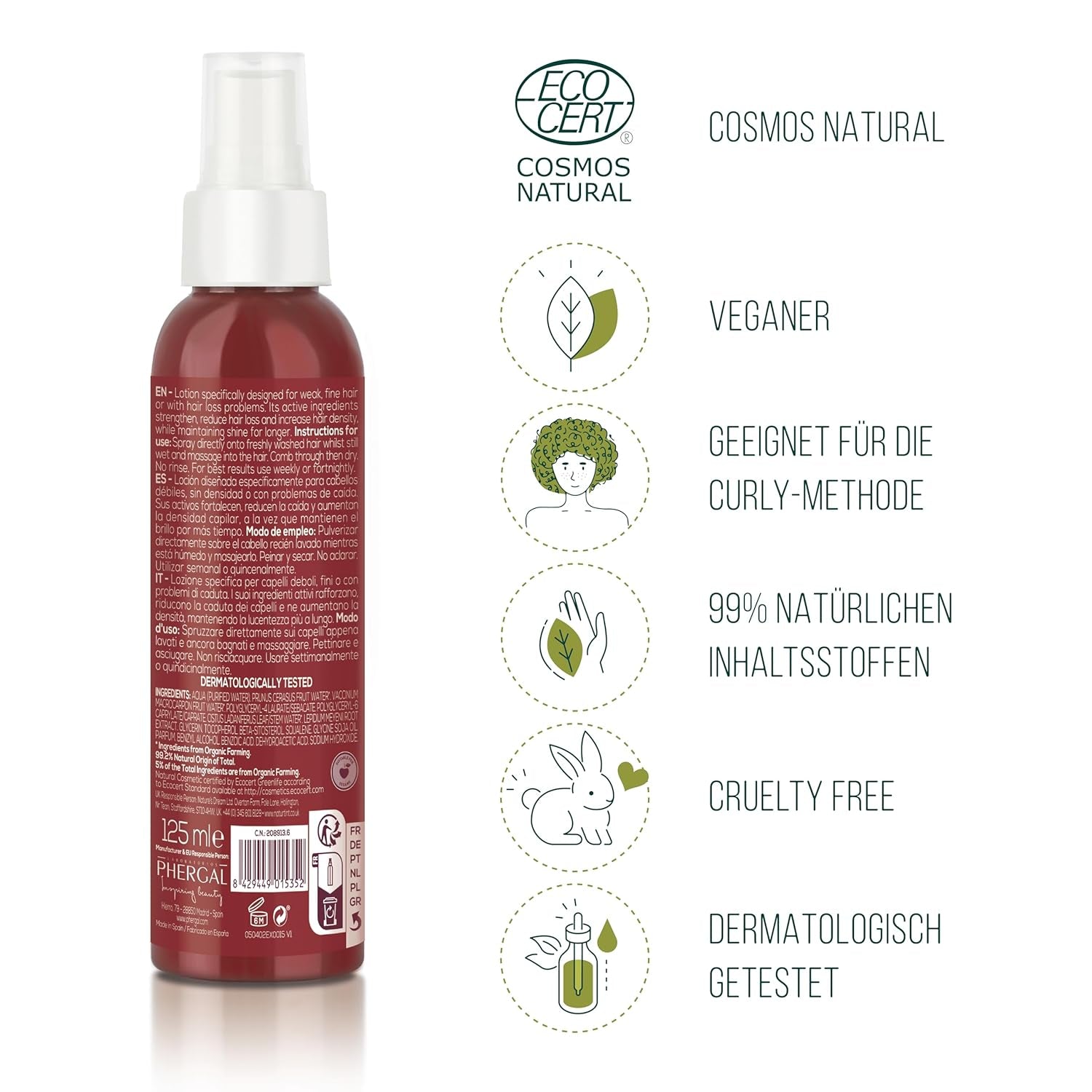 Naturtint, Loción fortalecedora contra la caída del cabello, 125 ml Cuidado del cabello Naturtint