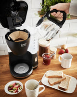 Tefal Cafetera espresso con filtro Includeo, Cafetera espresso extremadamente fácil de usar, Apta para diestros y zurdos, Apertura automática de la tapa, 1,25 L, 10 a 15 tazas, CM533811