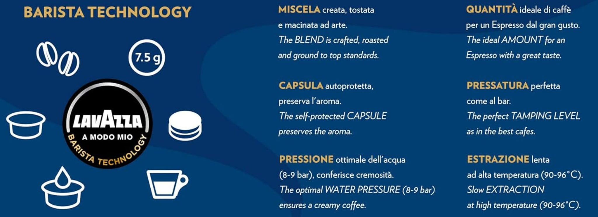 Lavazza, A Modo Mio Soave 256 Kaffeekapseln, para un café ligero y elegante Espresso con notas aromáticas de flores, 100% Arábica, intensidad 5/13, tostado medio, 16 Packungen mit je 16