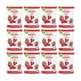 Chips de frutas orgánicas 100 % fresa Chips de fresa liofilizados, paquete de 12 (12 x 12 g) y bocadillos orgánicos para niños y bebés con corazones crujientes de plátano y fresa (9 x 30 g) 270 g