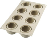 Silikomart, Molde para tartas de silicona Tartufo, 8 puertos individuales, Ø 62 H 52 mm Cocina Naty Shop
