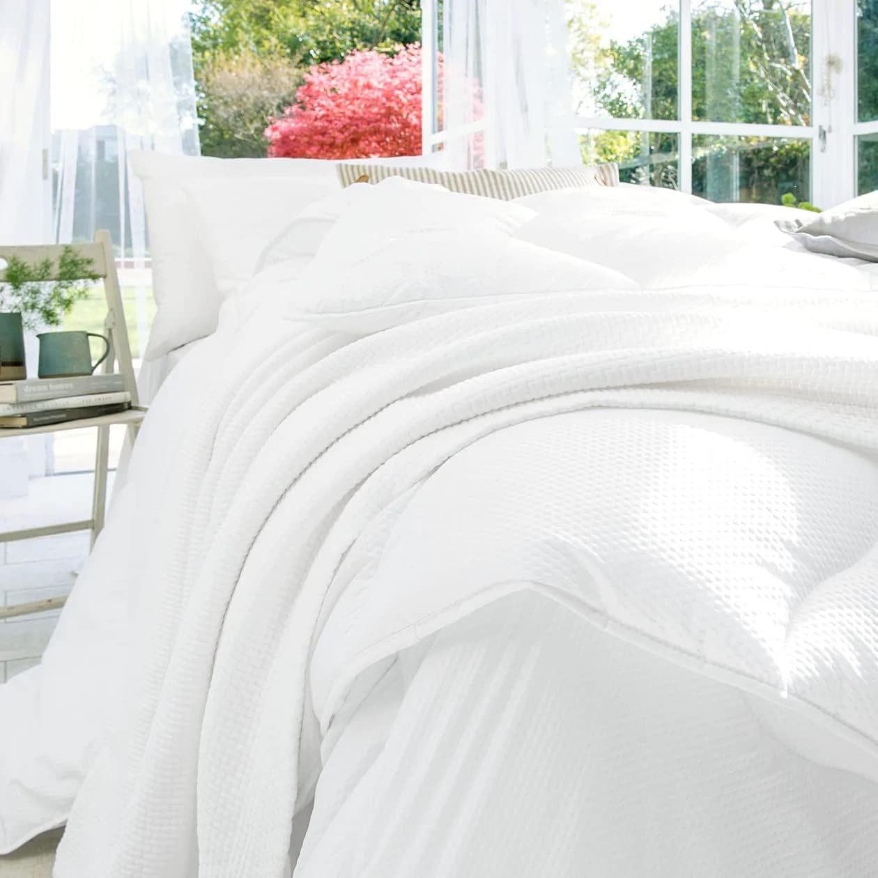 Edredón Transpirable, 13,5 Tog, Invierno, Enfriamiento y Absorbe la Humedad, Control de Temperatura, Lavable a Máquina, Ligero e Hipoalergénico, Cama Individual Naty Shop Edredones y Edredones