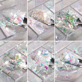 JMEOWIO Nail Glitter 12 rejillas Aurora Nail Art accesorios de decoración diseño de uñas