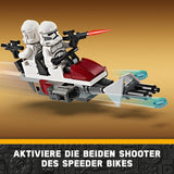 LEGO Star Wars 75372 Paquete de Batalla de Soldado Clon y Droide de Batalla, Incl. 4 minifiguras, 5 droides y una moto deslizadora con tirador - Juguete de construcción para niños y niñas a partir de 7 años Juegos de construcción Besuche den LEGO-Store