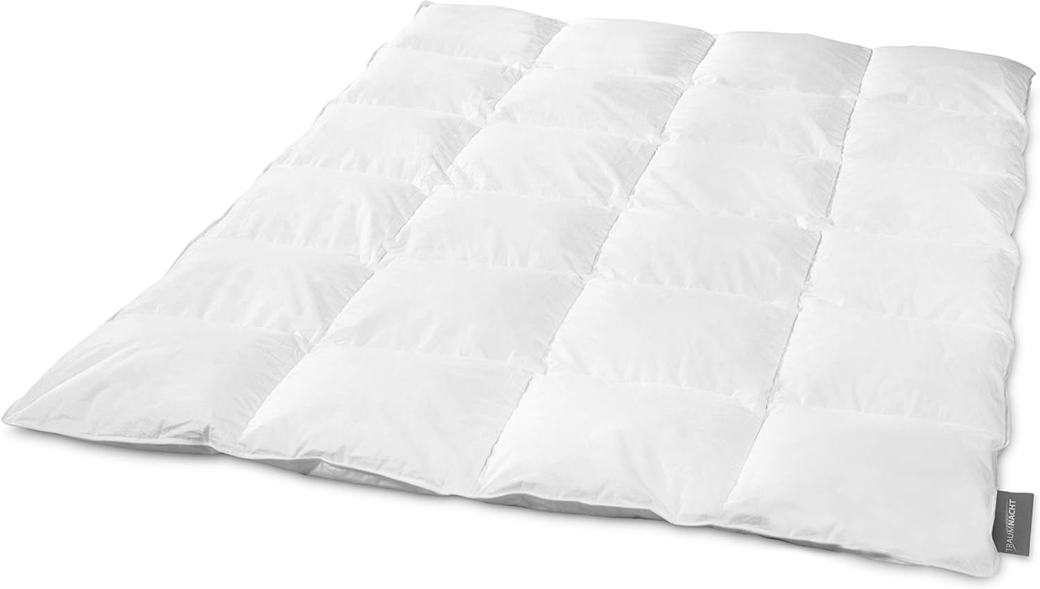 Traumnacht Basic Edredón de plumas ligero con plumón blanco nuevo (60%) y plumas (40%), DIN EN 12934, 135 X 200 cm, certificado Down Pass y Oeko-Tex, producido según el estándar de calidad alemán Edredones y edredones Naty Shop 60 por ciento plumón / 40 por ciento plumas Cálida manta de invierno 155 X 220