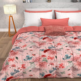 PETTI Artigiani Italiani - Edredón de invierno, Edredón de invierno, Edredón sencillo, Doble cara, Monocolor e impresión digital, 100% microfibra antialérgica, Made in Italy Edredones y edredones Naty Shop Floral 19 Polvo 160 X 190 Cm