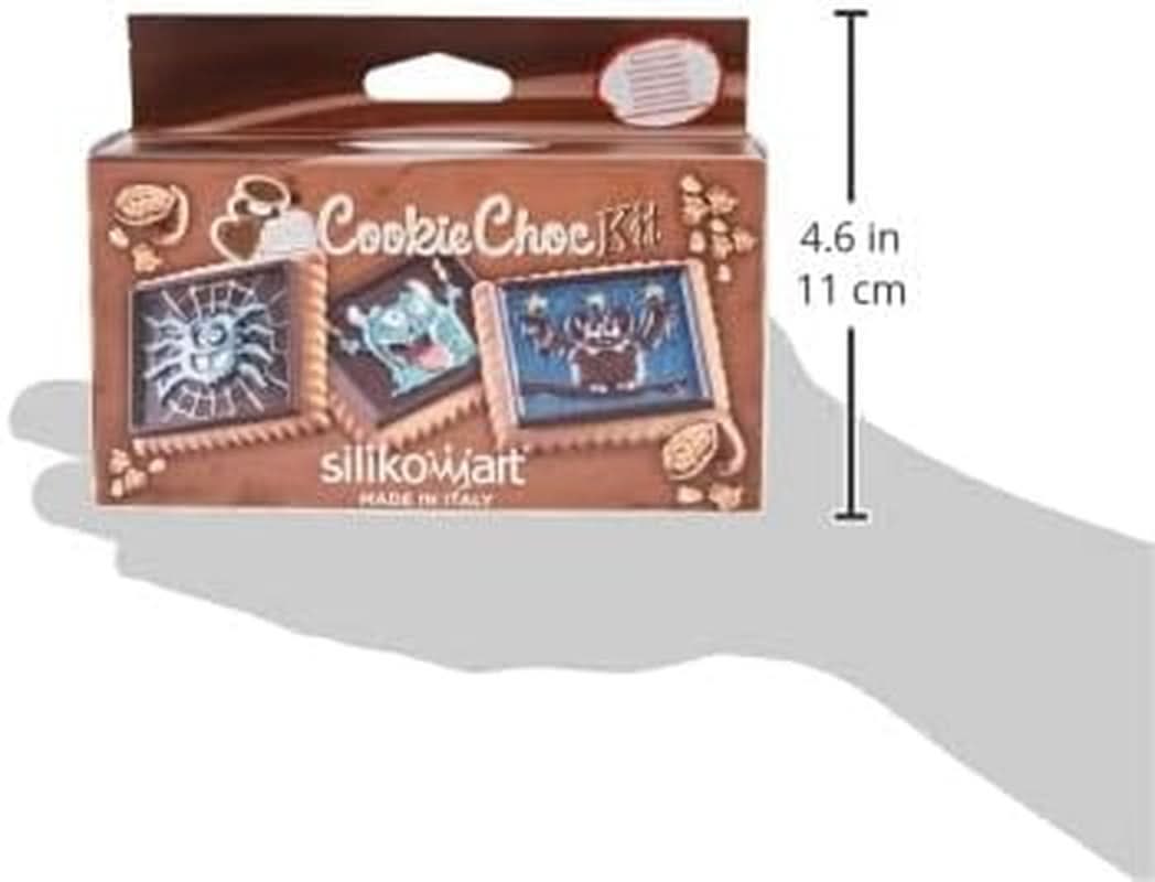 Silikomart 22.172.77.0165 CKC, 12 Monstruos de Chocolate sobre Galletas Cocina Naty Shop