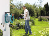 Enrollador de manguera de pared Gardena Classic 60 con carrete guía de manguera: Para fácil montaje en pared, con sistema antigoteo, conexión en ángulo, gran capacidad, ahorro de espacio (2650-88)