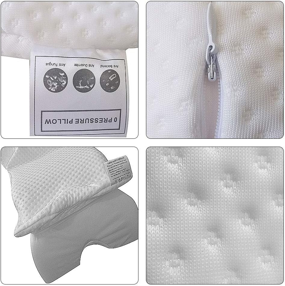 Almohada para dormir de lado para parejas, brazo relajante, almohada de espuma viscoelástica curvada, almohada para el cuello en forma de U, almohada de viaje, almohada de seda de hielo de presión cero, retorno lento para parejas, almohadas ortopédicas cervicales Naty Shop