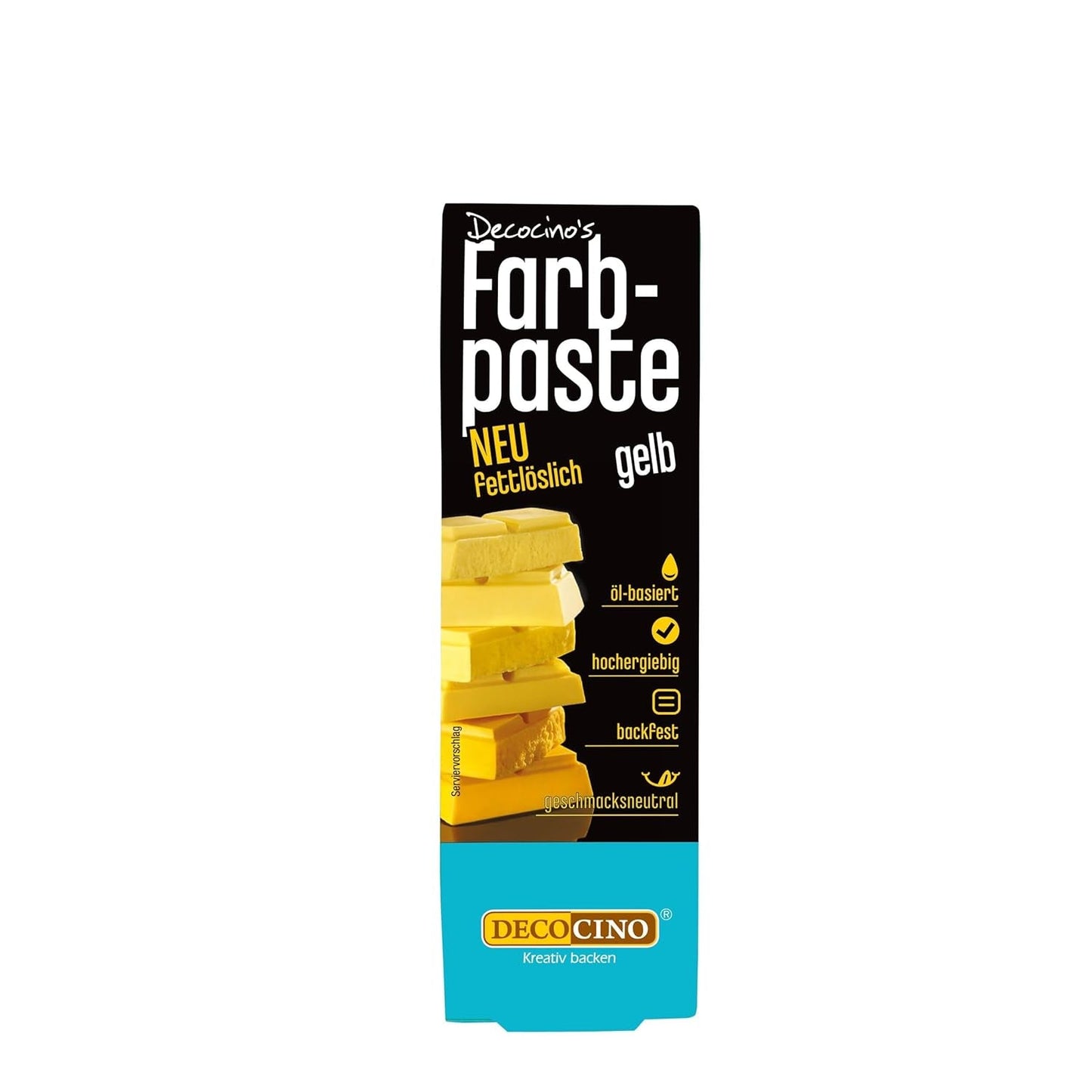 DECOCINO Colorante en pasta liposoluble Amarillo - 15 g - Colorante alimentario a base de aceite, ideal para colorear masa de chocolate, crema de mantequilla, fondant o galletas