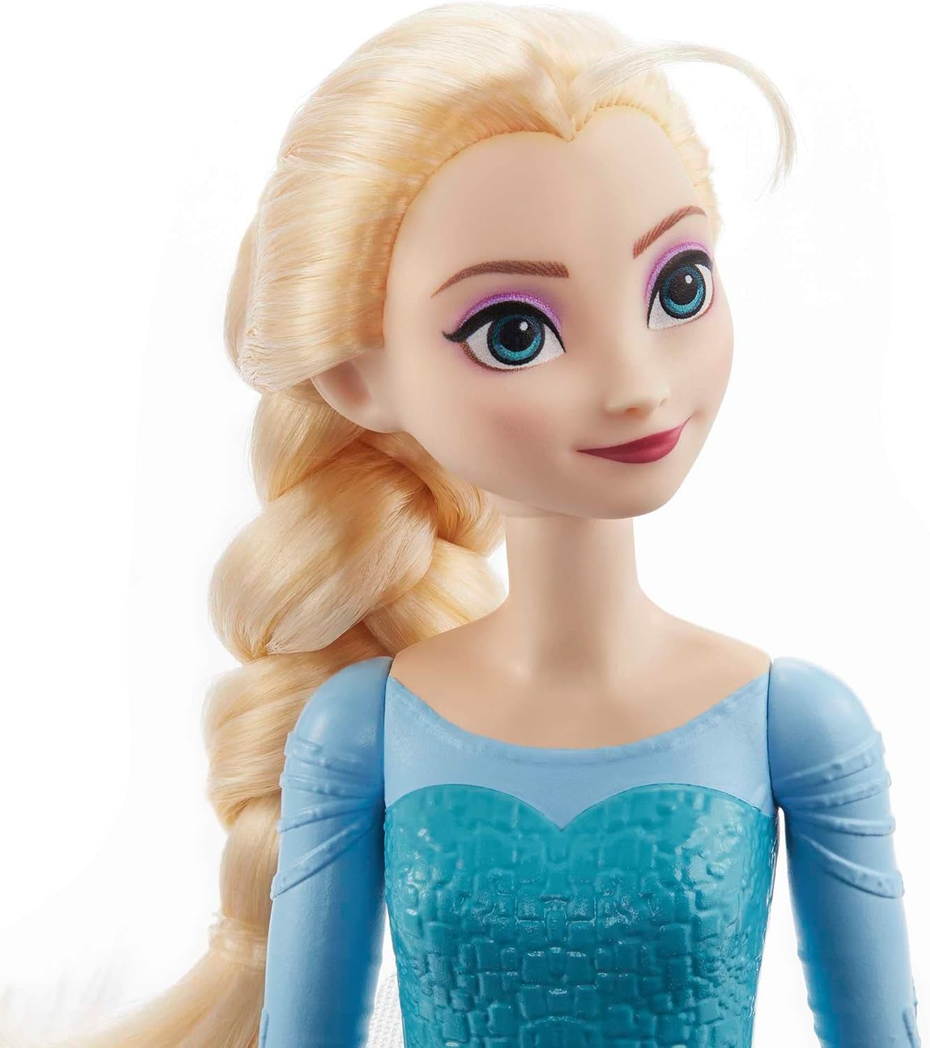 Elsa Mattel Disney Frozen Doll, Frozen Doll, Cabello rubio peinable, posicionable, zapatos desmontables, regalos de Disney, juguete para mayores de 3 años, HLW47