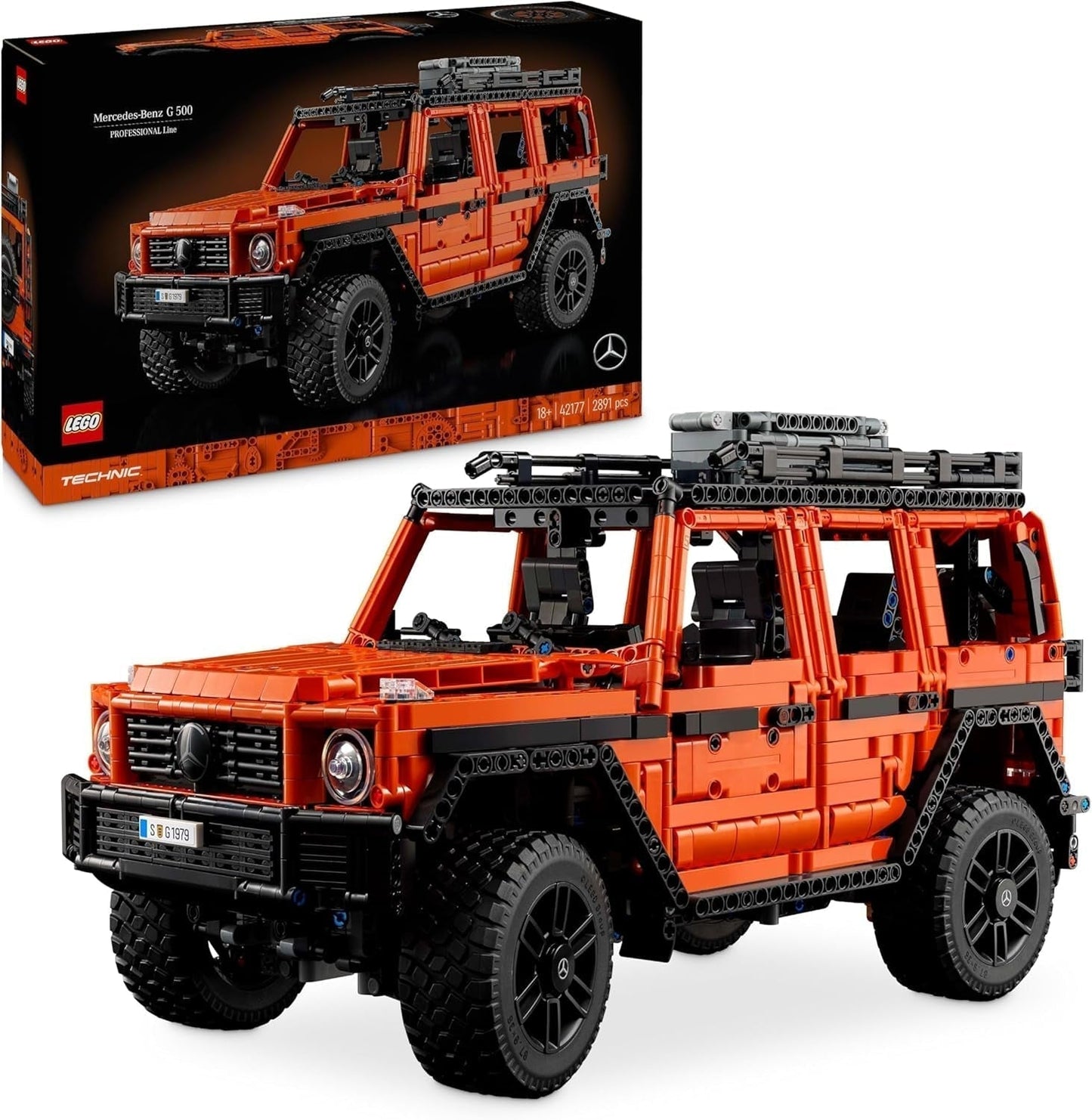 LEGO Technic Mercedes-Benz G 500 Professional Line Clase G Kit de construcción de modelos de coche Regalo para adultos Set de vehículos todoterreno de lujo Mercedes Coche de juguete coleccionable 42177 Juegos de construcción Besuche den LEGO-Store Default Title