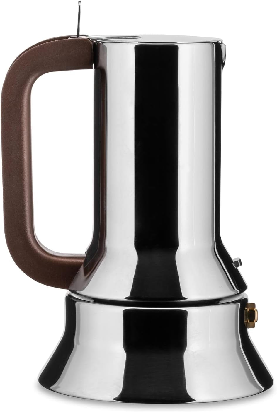 Alessi 9090/6 Espresso con 6 tazas para inducción, acero inoxidable, plateado, 15,5 x 13,5 x 27 cm