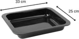 Zenker Ofenbackform (33 X 5 X 25 Cm) COCCIÓN ESPECIAL, Rechteckige Auflaufform Mit Esamel-Versiegelung, Backform Mit Extra Hohem Rand (Farbe: Schwarz), Menge: 1 Stück Moldes y bandejas para repostería Naty Shop