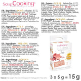 Scrapcooking - Juego de 3 colorantes alimentarios metálicos - Colorante alimentario: oro, oro rosa y rubí - Colorante alimentario comestible para hornear, pasteles, galletas, tartas, chocolate - 4019