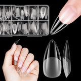 Uñas postizas cortas bailarina 120 Uds pegamento en 12 tamaños uñas artificiales cortas Gel suave cobertura completa puntas de uñas para uñas de Gel cortas S