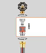 Gardena 39042-M Kit básico de acoplamiento rápido de metal para mangueras de jardín, acoplamientos rápidos y accesorios en segundos, 4 piezas, incluye adaptadores a prueba de fugas para enchufe y enchufe