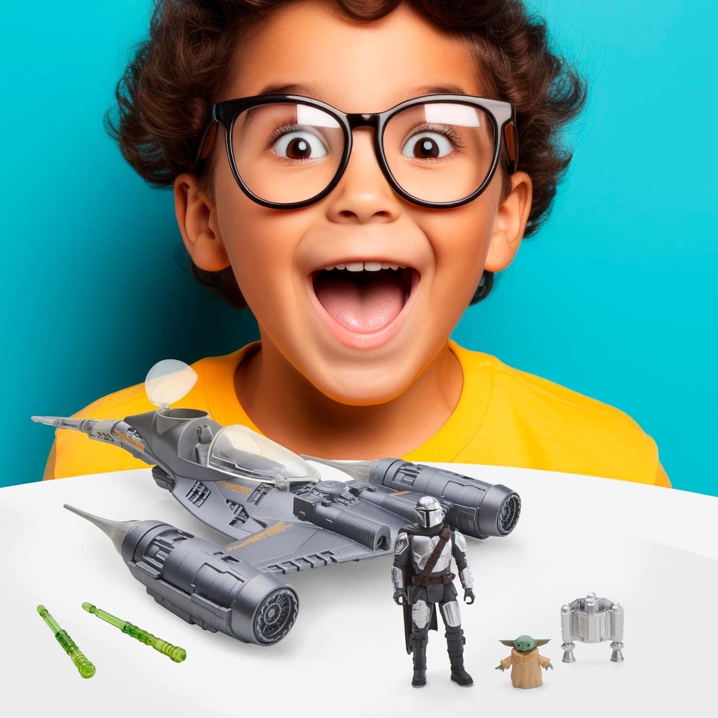 Star Wars Epic Hero Series N-1 Starfighter of the Mandalorian, figuras de acción grandes y accesorios emocionantes para maniobras emocionantes, figuras de acción de regalo emocionantes Naty Shop