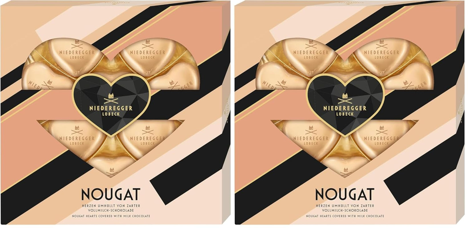Corazones de turrón Niederegger, 125 g