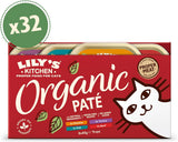 Lily's Kitchen Alimento húmedo para gatos adultos con ingredientes naturales, paquete de bandejas múltiples, orgánico, sin cereales, 4 x (8 x 85 g)