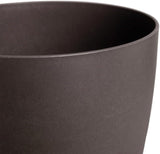 elho The Coffee Collection, maceta redonda de interior, 18 cm, hecha de posos de café y plástico reciclado - marrón/marrón expreso