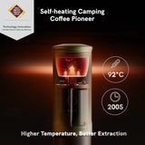 OutIn Nano Cafetera Eléctrica Portátil, Cafetera para Camping, Autocalentamiento USB-C, Compatible con Café Molido y Cápsulas NS