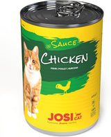 JosiCat Pollo en Salsa (12 x 415 g) | Adulto | Comida húmeda premium para gatos adultos | Pollo en salsa | Vitamina D3 y E | Desarrollado por JOSERA | Comida húmeda para gatos | Alimentación completa | Paquete de 12