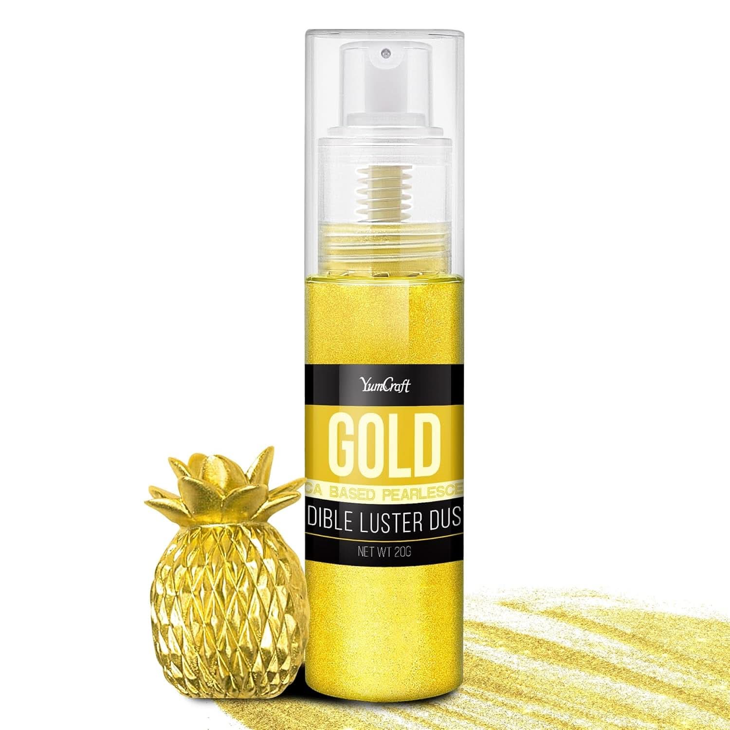 Spray de purpurina comestible, 20 gramos Naty Shop Gold