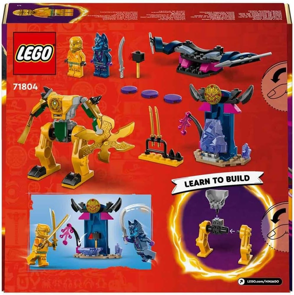 LEGO NINJAGO Robot de batalla de Arin, juguete ninja para niños a partir de 4 años Con figuras Incl. Arin con mini katana, figuras de acción y mechs, pequeño regalo para niños y niñas 71804 Juegos de construcción Besuche den LEGO-Store