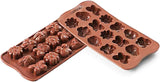 Silikomart 199199, molde para chocolate, modelo Spring, 15 bombones, Marrón Cocina Naty Shop
