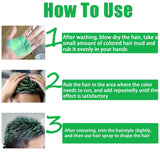 Cera para el cabello temporal verde, spray para el cabello temporal Crazy Green, barro semipermanente lavable, color de cabello de una sola vez, barro de pasta para el cabello de peinado instantáneo, color de cabello natural para fiestas, actividades y tinte para el cabello de Halloween Naty Shop